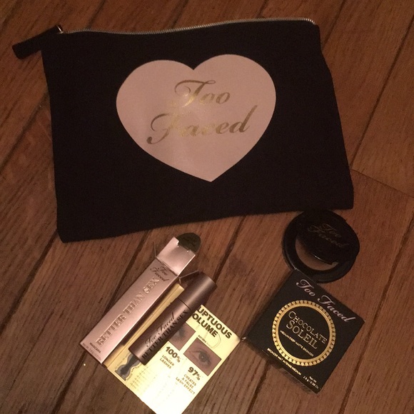 Too Faced Handbags - Too Faced Make Up Bag/Matte Bronzer/Mascara
